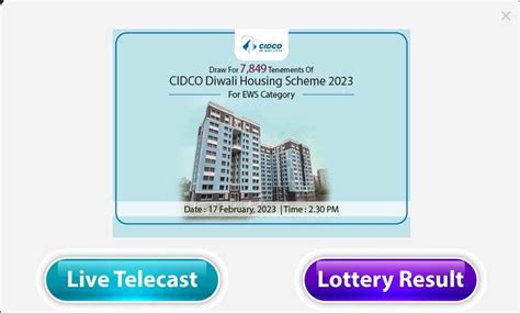 Cidco Lottery 2023: Registration, online application, lottery dates.